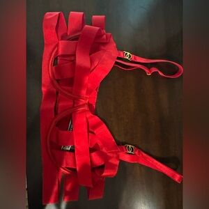 Victoria's Secret Vibrant Red Strappy Lingerie 36B